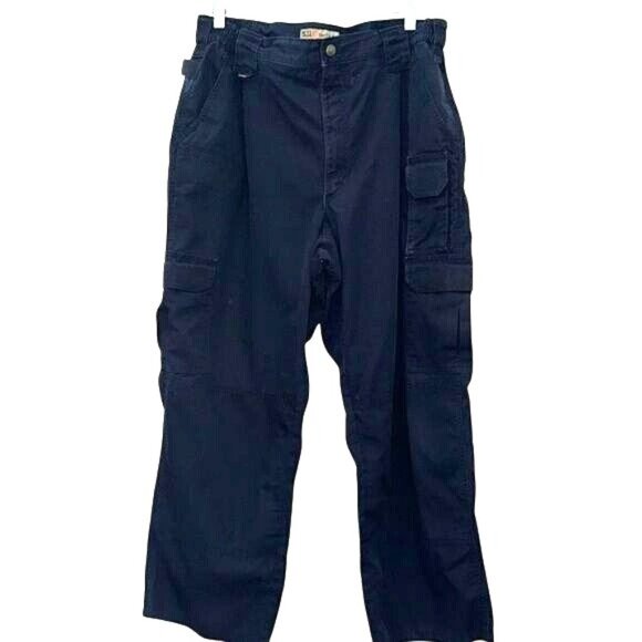 5.11 Tactical Other - 5.11 Tactical Navy Blue Mens Cargo Pants Size 36x34 100% Cotton Durable Workwear